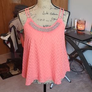 Maurices size small coral flowy tank top